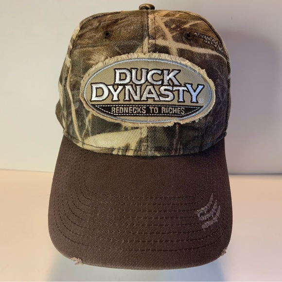 Vintage Duck Dynasty Hat 2013 Embroidered Adjustable Camo Brown Baseball Cap - Picture 2 of 8